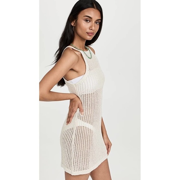 NEW Cult Gaia Yara Crochet Dress Sz M Off White - Picture 4 of 15